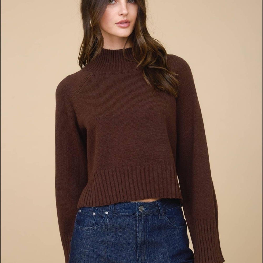 Cozy Brown mock neck Sweater